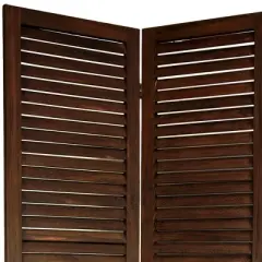 5 1/2 ft. Tall Classic Venetian Room Divider - Burnt Brown(4 Panel)