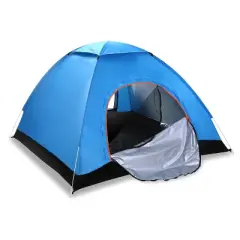 Cesicia 4 Persons Camping Waterproof Tent, Pop Up Tent, Instant Setup Tent, with 2 Mosquito Net Doors, Carrying Bag, Folding