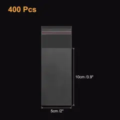 Unique Bargains Self-Sealing Water Resistant Cello Poly Bags for Packing Cookies 400 Pcs