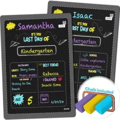 Enday First and Last Day of School Board, 14&rdquo; X 11&rdquo; Double-Sided