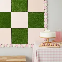 Juvale 4-Pack Artificial Grass Mat Squares, 12x12-Inch Fake Turf Tiles for Balcony, Patio, Outdoor Faux Placemats, DIY Crafts and Decorations, Green