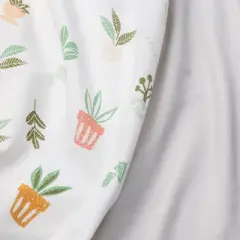 Fitted Crib Sheet - Cloud Island&trade; - Plants/Gray - 2pk