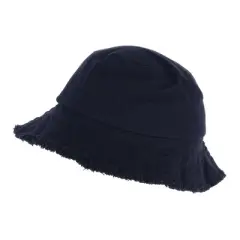 David & Young Women's Distressed Bucket Hat with Frayed Edges