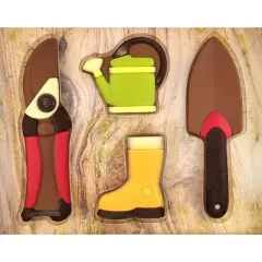 Weibler Solid Chocolate Gardening Set Gift Box 4.4 Oz.