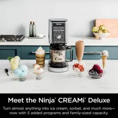 Ninja 0.5qt Stainless Steel Creami NC501: Deluxe Ice Cream Maker, 800W, Yogurt & Sorbet, Dishwasher-Safe