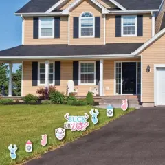 Big Dot of Happiness Buck or Doe - Yard Sign and Outdoor Lawn Decorations - Hunting Gender Reveal Party Yard Signs - Set of 8