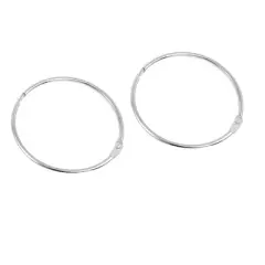 Unique Bargains Metal Staple Book Binder Loose Leaf Rings Keychain 2.7" Diameter 3 Pcs