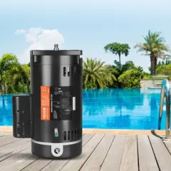 VEVOR 1 HP Pool Pump Motor, 56Y Frame, 115V(9 Amps)/230V(4.5 Amps) 3450RPM, 60Hz, 1.25 Service Factor, 90&mu;F/250V Capacitor