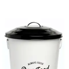 Park Life Designs 17lbs Andreas Food Bin Dog Food Storage Container - White