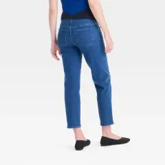 High-Rise Over The Belly 80's Slim Straight Denim Maternity Pants - Isabel Maternity by Ingrid & Isabel&trade;