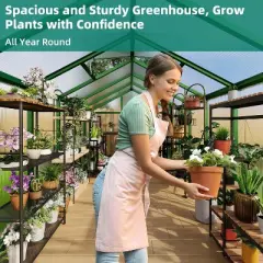 GustoWave  Large Walk-In Outdoor Greenhouse Ideal For Winter Gardening In Backyard, Patio, And Lawn