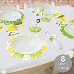 Big Dot of Happiness Let's Rally Pickleball Birthday or Retirement Party Paper Charger and Table Decorations Chargerific Kit Place Setting for 8