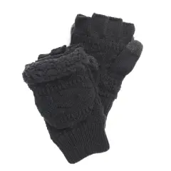 MUK LUKS Men's Faux Fur Flip Mittens