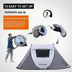 Acoinel Camping Instant Pop Up Tent, 2/3 Person, Water Resistant Dome, Easy Setup for Camping Hiking and Outdoor
