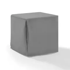 Outdoor End Table Furniture Cover - Gray - Crosley: Heavy Gauge Vinyl, Waterproof, Drawstring Closure