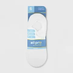 All Pro Women's Perfect Heel Forming Fit 6pk Liner Socks - White/Gray/Black 4-10: Moisture Wicking, Arch Support