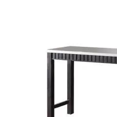 60" Necalli Marble Top Counter Height Dining Set Weathered Espresso - Acme Furniture