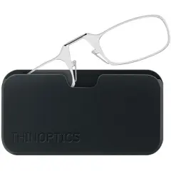 ThinOptics Armless Glasses with Universal Case - Clear Frame, Black Pod