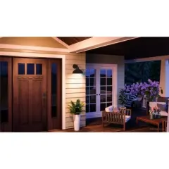 Urban Ambiance Luxury Hammered Outdoor Wall Light,  10-3/8" x 12",  Midnight Black Finish, UHP1177