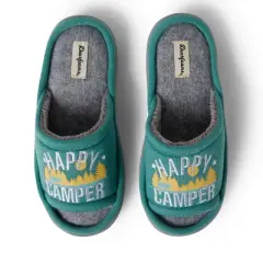 Dearfoams Kid&rsquo;s Unisex Lennox Happy Camper Sweatshirt Slide Slipper