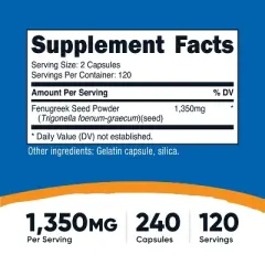 Nutricost Fenugreek Capsules (675 MG) (240 Capsules)