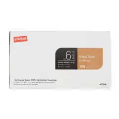 Staples EasyClose #6-3/4 Envelopes 100/Box 487506