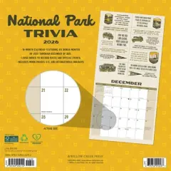 Willow Creek Press 2026 National Park Trivia Wall Calendar