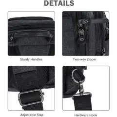 Messenger Bag for Men Canvas Sling Bag Crossbody Backpack Laptop Shoulder Bag