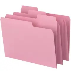 Smead SuperTab File Folder, Oversized 1/3-Cut Tab, Letter Size, Dark Pink, 12 per Pack (11819)