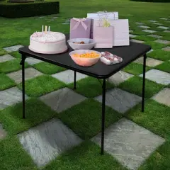 Peakform 34"x 34" Folding Card Table Black