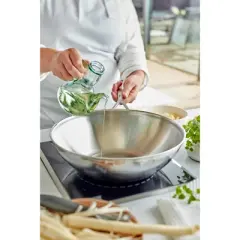Demeyere Industry 5-Ply 5-qt Stainless Steel Flat Bottom Wok