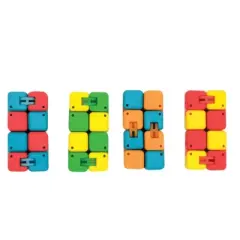 Click & Erase! Infinity Cube Erasers (6 Pack) - Fun Fidget Toy & Effective Eraser