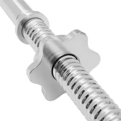 Philosophy Gym 1" Standard Weightlifting Barbell - Threaded EZ Curl Bar with Star Collars
