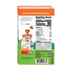 Once Upon a Farm Grassfed Orange Squeeze Whole Milk Smoothie - 16oz/4ct