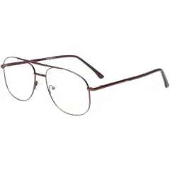 Jubilee Mens Aviator Big & Tall J-5801 58mm Metal Designer Reading Glasses Brown +1.25