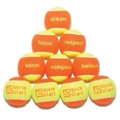 OnCourt OffCourt  Quick Start 60 - orange "two-tone" numbered felt balls