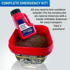 Traction Magic Quick Application All Natural Ice and Snow Melt Granule Crystals for Sidewalks, Driveways, Parking Lots - 15lbs. Bucket