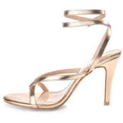 Journee Collection Womens Waverlee Open Toe High Stiletto Pumps Tan 11