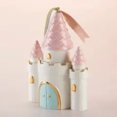 Baby Aspen 'Simply Enchanted' Princess Castle Ceramic Piggy Bank for Girls, Nursery Decor | BA21021NA