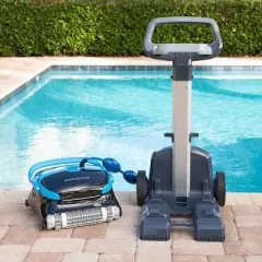 Dolphin Nautilus CC Plus Wi-Fi Robotic Pool Vacuum with Caddy for Easy Transport, for In-Ground Pools up to 50 FT