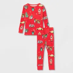 Toddler Holiday City Matching Family Pajama Set - Wondershop&trade; with Frances Marina Smith Red