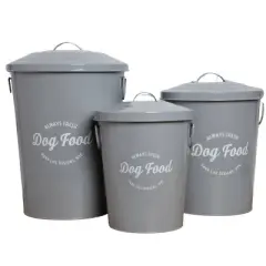 Park Life Designs 17lbs Andreas Food Bin Dog Food Storage Container - Gray