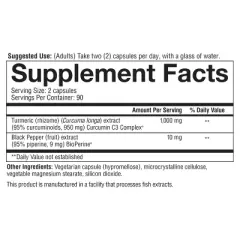 Youtheory Turmeric Extra Strength Formula, Support Healthy Response, 180 Capsules