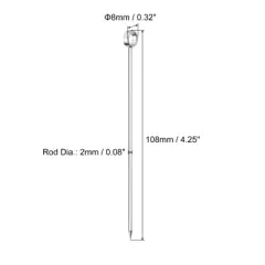 Unique Bargains Stainless Steel Drink Appetizer Ring Head Cocktail Picks 4.3"