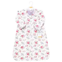 Hudson Baby Infant Girl Long Sleeve Plush Faux Fur Sleeping Bag, Wearable Blanket, Vintage Floral