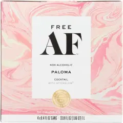 Free AF Cocktail Mixer Paloma - Case of 6 - 4 cans/8.4 fl oz.