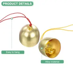 Unique Bargains Copper Durable Small Hanging Decorative Bells