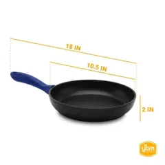 YBM HOME Non-Stick Aluminum Induction Compatible Frying Pan with Handle for Omelets, Simmering, Saut&eacute;ing, and Braising