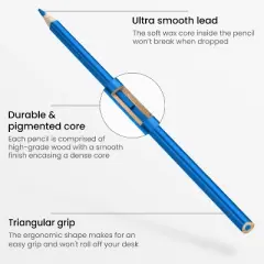 Arteza Metallic Colored Pencils, Set of 50, Triangular Grip, Pre-Sharpened Coloring Pencils, Art Supplies for Coloring and Drawing