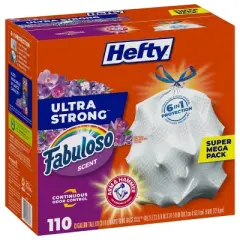 Hefty Ultra Strong Fabuloso Tall Kitchen Trash Bags - 13gal/110ct
